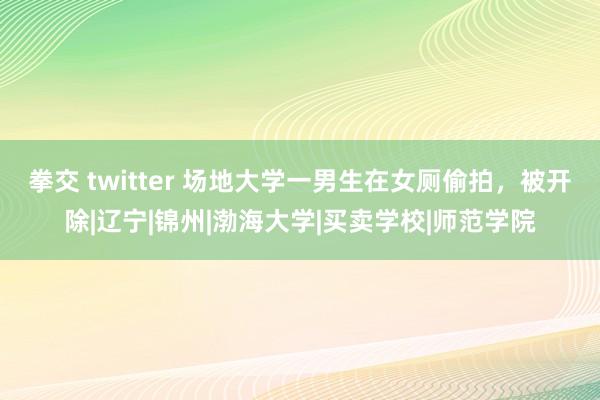 拳交 twitter 场地大学一男生在女厕偷拍，被开除|辽宁|锦州|渤海大学|买卖学校|师范学院