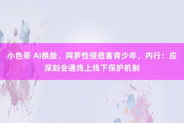 小色哥 AI换脸、网罗性侵危害青少年，内行：应深刻会通线上线下保护机制